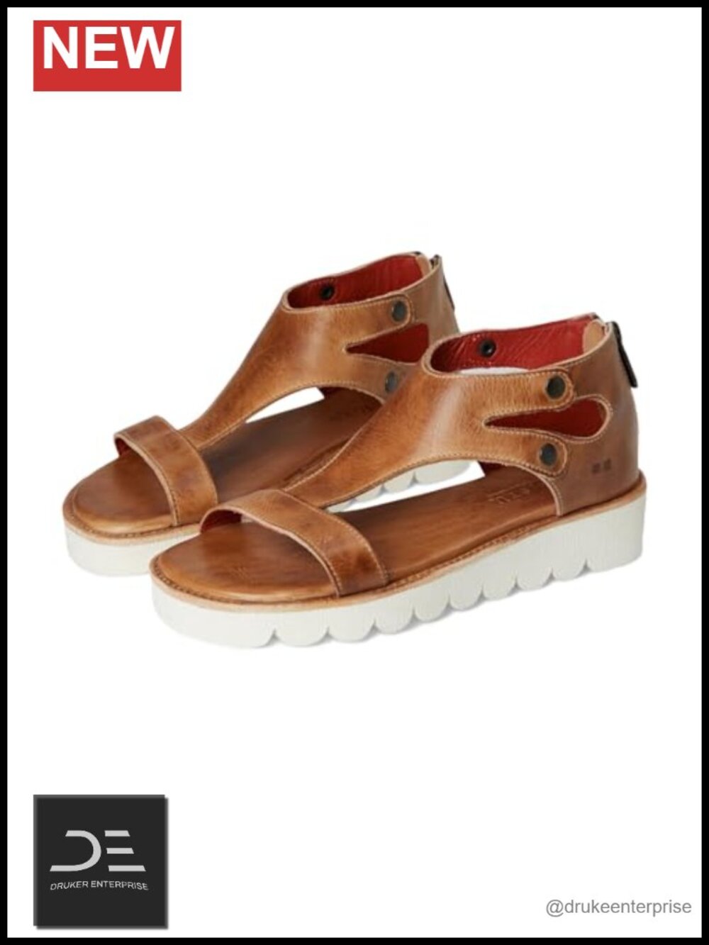 Bed Stu Soni 2 Platform Sandals Leather Open Toe Ankle Strap